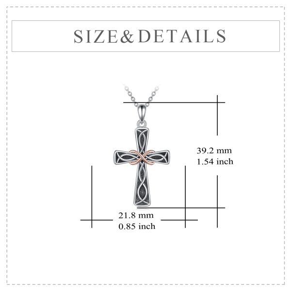 Sterling Silver Celtic Knot Cross Necklace-3