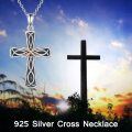 wholesale 925 Sterling Silver Celtic Knot Cross Infinity Pendant Necklace for Women-0-4