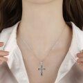 wholesale 925 Sterling Silver Celtic Knot Cross Infinity Pendant Necklace for Women-0-5