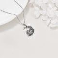 wholesale 925 Sterling Silver Crescent Moon & Mushrooms Pendant Necklace for Ashes Jewelry-0-3
