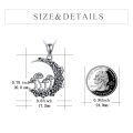 wholesale 925 Sterling Silver Crescent Moon & Mushrooms Pendant Necklace for Ashes Jewelry-0-5