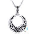 wholesale 925 Sterling Silver Celtic Knot Round Pendant Cremation Jewelry Urn Necklace with Funnel and Fill Tool-0-0