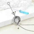 wholesale 925 Sterling Silver Celtic Knot Round Pendant Cremation Jewelry Urn Necklace with Funnel and Fill Tool-0-3
