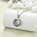 wholesale 925 Sterling Silver Celtic Knot Round Pendant Cremation Jewelry Urn Necklace with Funnel and Fill Tool-0-4