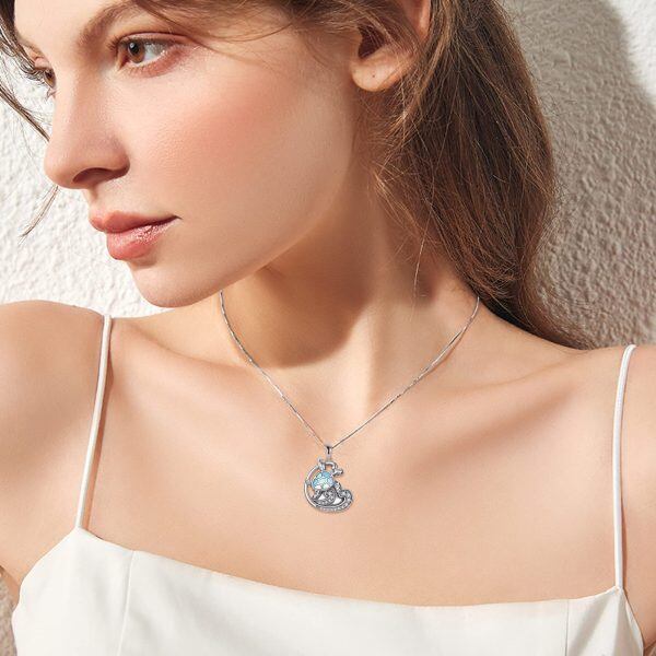 Sterling Silver Turtle Necklace-1