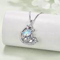wholesale 925 Sterling Silver Turtle Urn Pendant with Blue Shell and Cubic Zirconia Accents - Keepsake Jewelry for Ashes (Necklace)-0-3