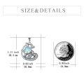 wholesale 925 Sterling Silver Turtle Urn Pendant with Blue Shell and Cubic Zirconia Accents - Keepsake Jewelry for Ashes (Necklace)-0-5
