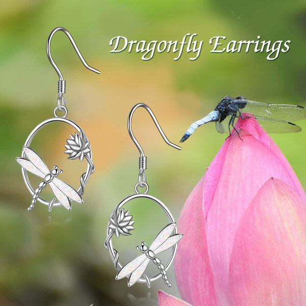 Sterling Silver Dragonfly Earrings-2