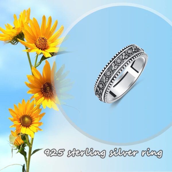 Sterling Silver Anxiety Spinner Rings -4