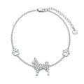 wholesale 925 Sterling Silver Crystal Dog & Paws Charm Bracelet for Women-0-0