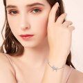 wholesale 925 Sterling Silver Crystal Dog & Paws Charm Bracelet for Women-0-2