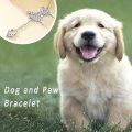 wholesale 925 Sterling Silver Crystal Dog & Paws Charm Bracelet for Women-0-4