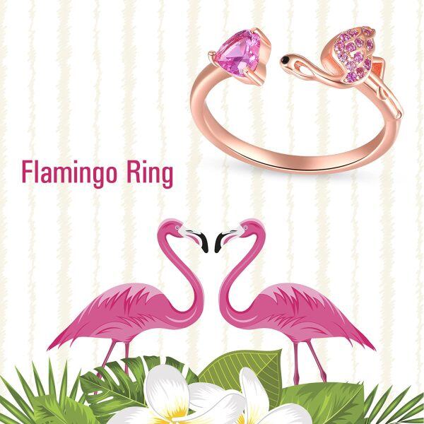 Sterling Silver Flamingo Ring -5