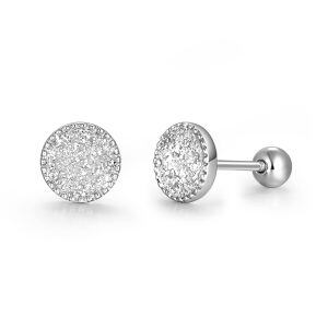 Sterling Silver Zicron Stud Earrings -0