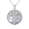 wholesale 925 Sterling Silver Mother and Child Shell Tree of Life Pendant Necklace for Women-0-0