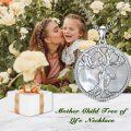 wholesale 925 Sterling Silver Mother and Child Shell Tree of Life Pendant Necklace for Women-0-3