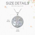 wholesale 925 Sterling Silver Mother and Child Shell Tree of Life Pendant Necklace for Women-0-4