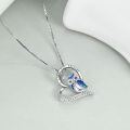 wholesale Sterling Silver Stone Owl Necklace Forever Love Heart Gift for Women-0-2