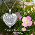 wholesale 925 Sterling Silver Purple and Yellow Crystal Primrose Heart Photo Locket Pendant Necklace for Women-0-2
