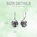 wholesale 925 Sterling Silver Black Abalone Shell Tree of Life Drop Earrings for Women-0-4