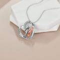 wholesale 925 Sterling Silver Heart Angel & Horse Pendant Necklace for Women Gifts-0-5
