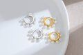 wholesale 925 Sterling Silver 925 Gold Plated Small Round White Pearls Huggie Hoop Earrings for Women-0-4