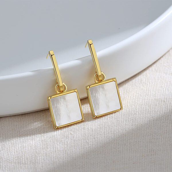 Sterling Silver Mother of Pearl Earrings -2