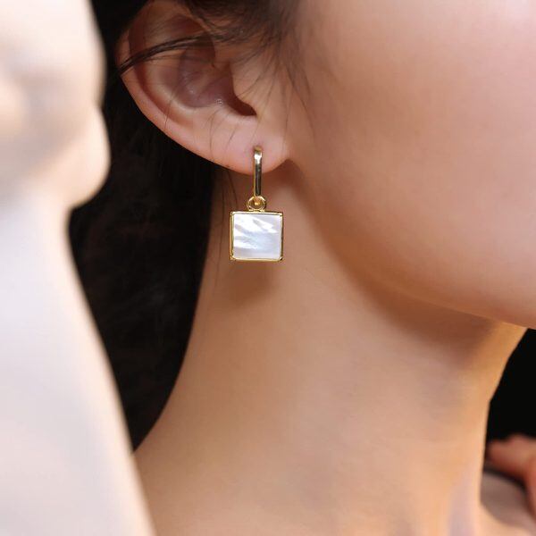 Sterling Silver Mother of Pearl Earrings -4