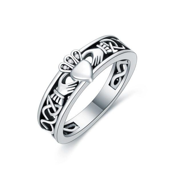 Sterling Silver Claddagh Ring-0