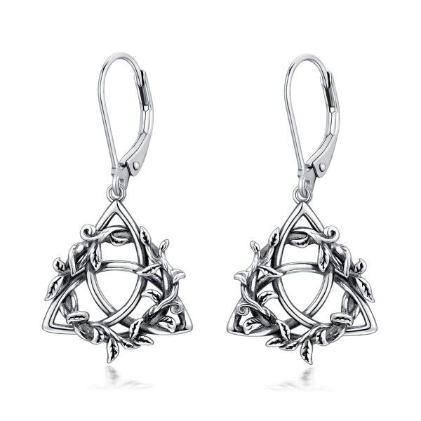 Sterling Silver Celtic Knot Dangle Earring -0