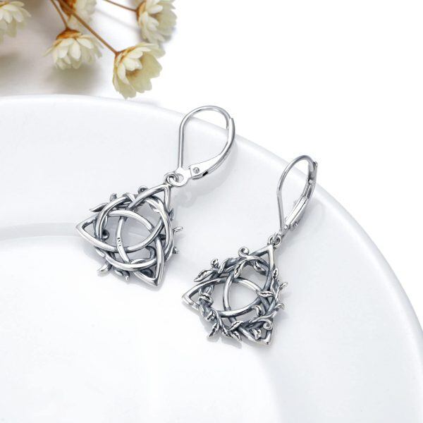 Sterling Silver Celtic Knot Dangle Earring -2