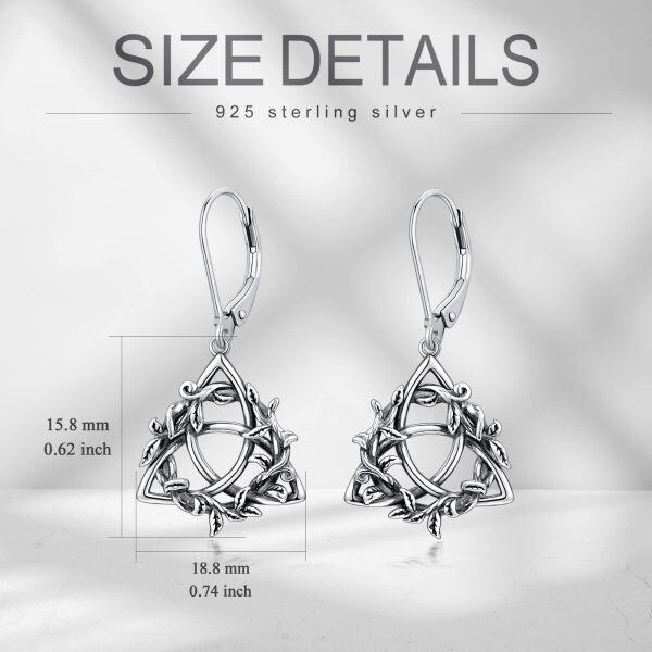 Sterling Silver Celtic Knot Dangle Earring -4