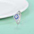 wholesale Sterling Silver Turkish Evil Eye Rings - US # 7-0-5