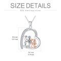 wholesale 925 Sterling Silver Heart-Shaped Mother & Child Pigs Pendant Necklace for Women-0-5