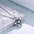 wholesale 925 Sterling Silver Abalone Shell Sea Turtle Pendant Necklace for Women Ocean Jewelry-0-2