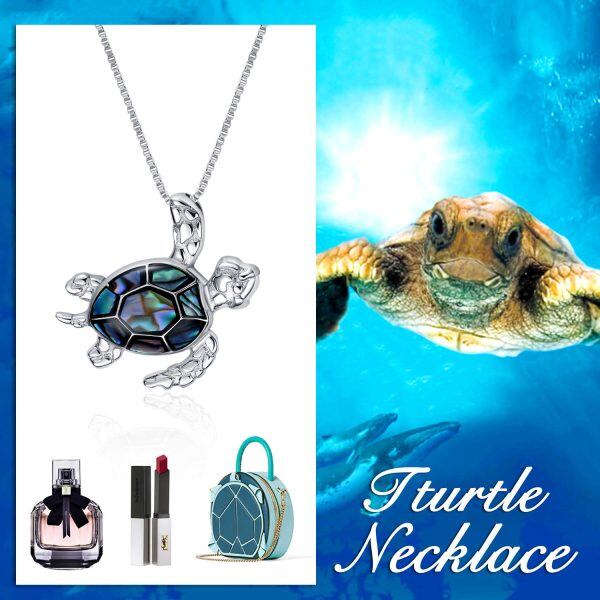 Sterling Silver Sea Turtle Necklace-4