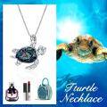 wholesale 925 Sterling Silver Abalone Shell Sea Turtle Pendant Necklace for Women Ocean Jewelry-0-4