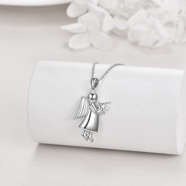 Sterling Silver My Little Angel Guardian Necklace -1