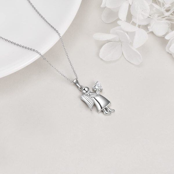 Sterling Silver My Little Angel Guardian Necklace -2