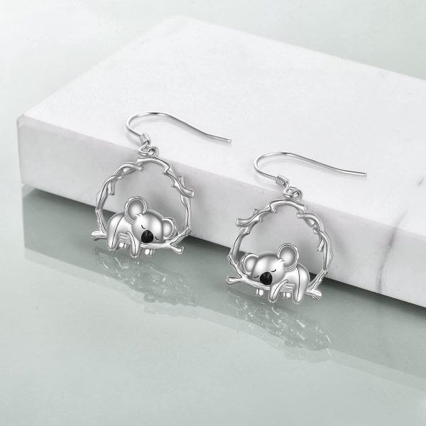 Sterling Silver Koala Earrings-3