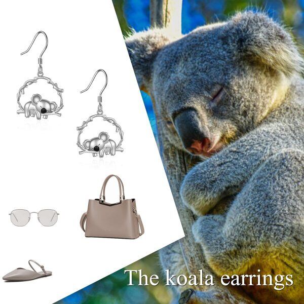 Sterling Silver Koala Earrings-5