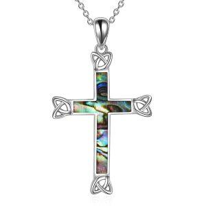 Sterling Silver Celtic Cross Necklace-0