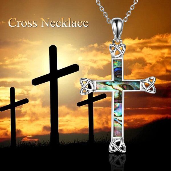 Sterling Silver Celtic Cross Necklace-2