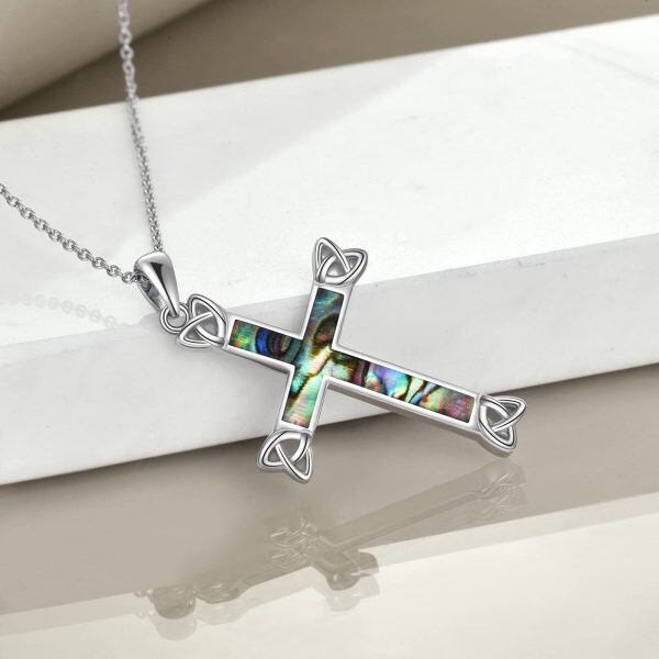 Sterling Silver Celtic Cross Necklace-3