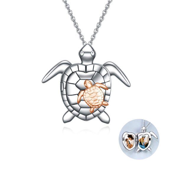 Sterling Silver Sea Turtle Necklace-0