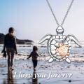 wholesale Sterling Silver Stone Photo Locket Book Necklace for Women Mom Birthday Gift - Two Tone-0-1