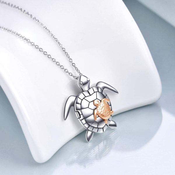 Sterling Silver Sea Turtle Necklace-3