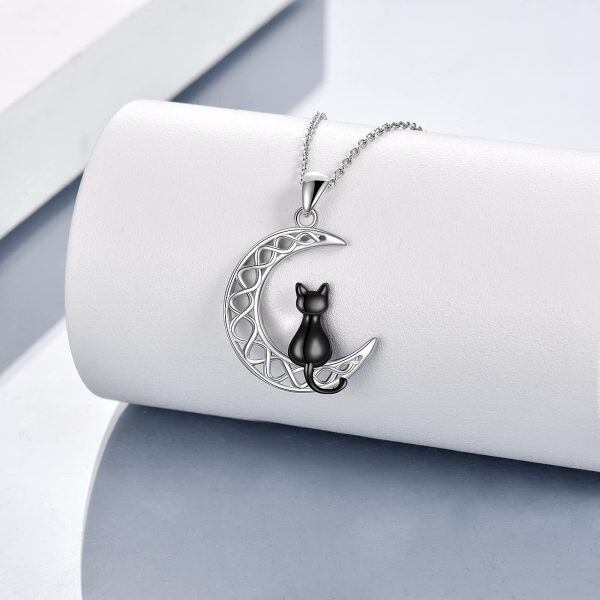 Sterling Silver Cat Necklace-4