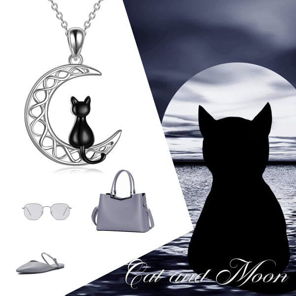 Sterling Silver Cat Necklace-5