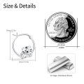 wholesale 925 Sterling Silver Cute Cat Design Hoop Earrings for Women-0-3